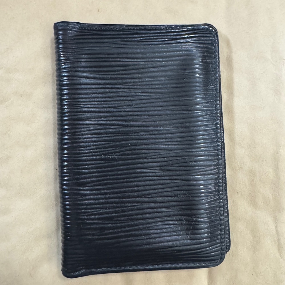 LOUIS VUITTON Pocket Organizer Black Epi